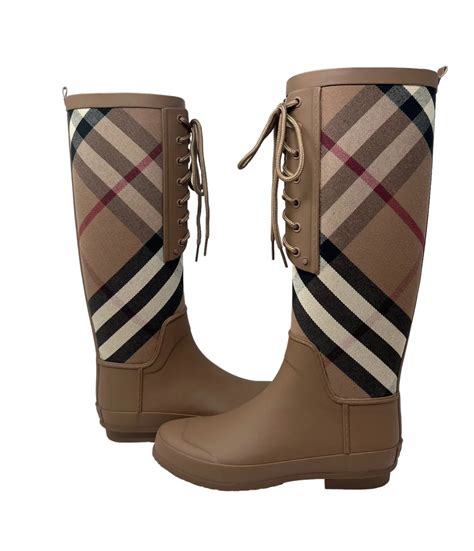 fake burberry print rain boots|burberry rain boots on sale.